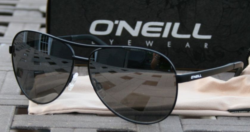 MENS~SUNGLASSES~ONEILL~ICEMAN~AVIATOR~MATTE BLACK~GREY SILVER MIRROR 