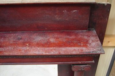 Antique Cherry Fireplace Mantel Top w/Beveled Mirror  