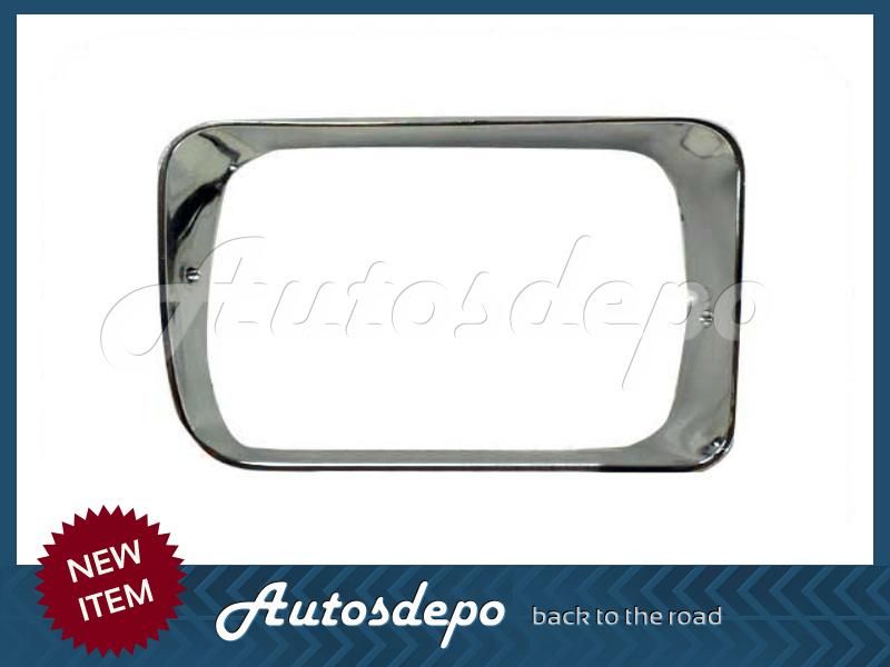   /RAMCHARGER/TRAIL DUSTER SINGLE RECTANGULAR HEADLAMP DOOR LH CHROME