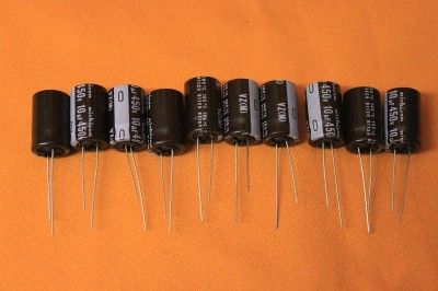   10uF 450v Aluminum Electrolytic Capacitors 12.5x20 20% 105 C  