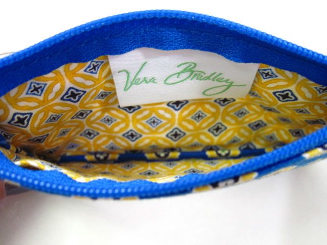 VERA BRADLEY Blue Sunflower ID Case Key Chain  