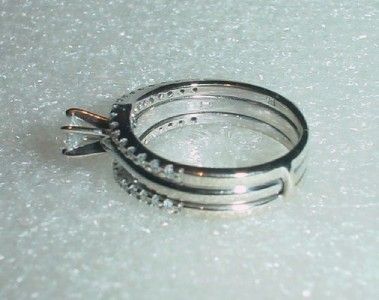 14K VINTAGE RING GUARD DIAMOND SET   5.75   LB1457  