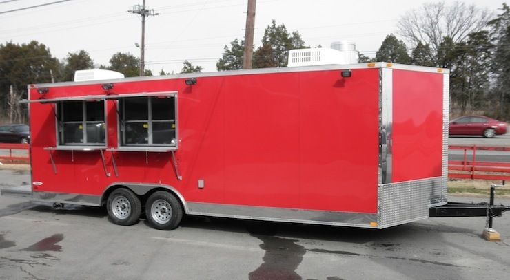 NEW 8.5 X 22 V NOSE CONCESSION FOOD TRAILER  