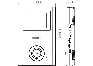 COMMAX CDV 352HD 2 Wire 3.5 LED Hands Free Door Phone  