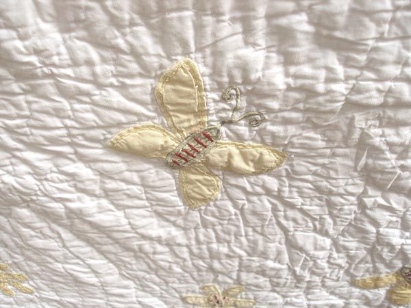   BARN 200TC COTTON HAND STITCHES EMBROIDERED APPLIQUE QUILT FULL QUEEN