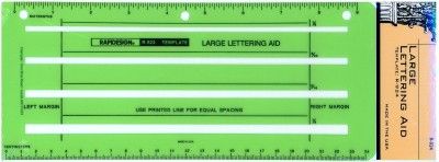 Berol Rapidesign Template   Large Lettering Aid   R 924  