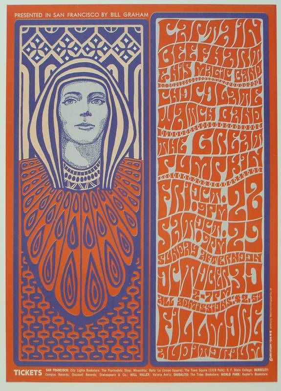 BG 34 Fillmore Poster, Captain Beefheart, 1966  