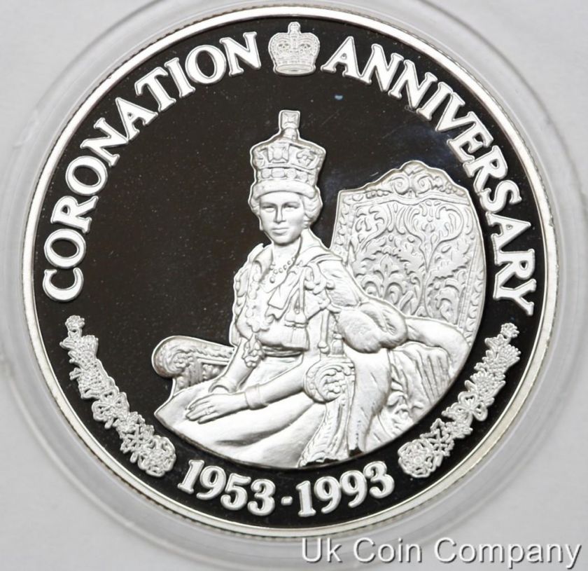 1993 TURKS AND CAICOS 20 CROWNS FINE SILVER PROOF COIN  