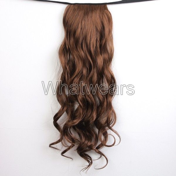 New Hairpiece Tie Band Wavy Curly Long Hair Extension Ponytail 5 