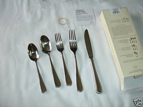 Lenox Swedish Lodge 18/10 Flatware 5 Pc Place Set NIB  