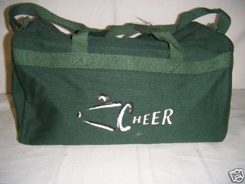 1049 Cheerleading Megaphone Duffle Tote Bag, Dk Green  