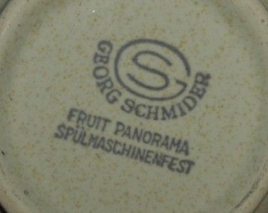 GEORG SCHMIDER FRUIT PANORAMA SMALL PITCHER  