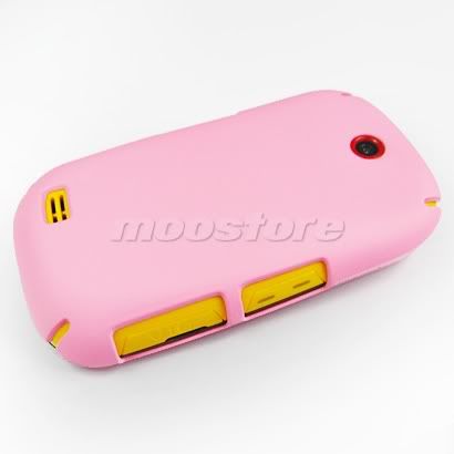 HARD RUBBER CASE BACK COVER SAMSUNG S3650 CORBY PINK  