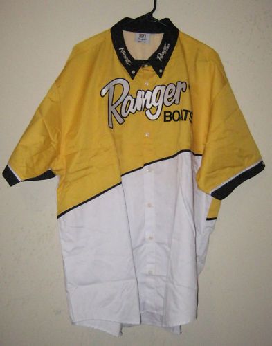 Ranger Boat Fishing Shirt   White Yellow   Size 3XL  