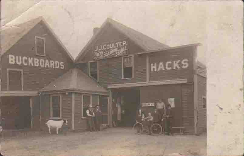 XA066 RPPC Brewer ME 1910 JJ Coulter Livery Stable KKK  