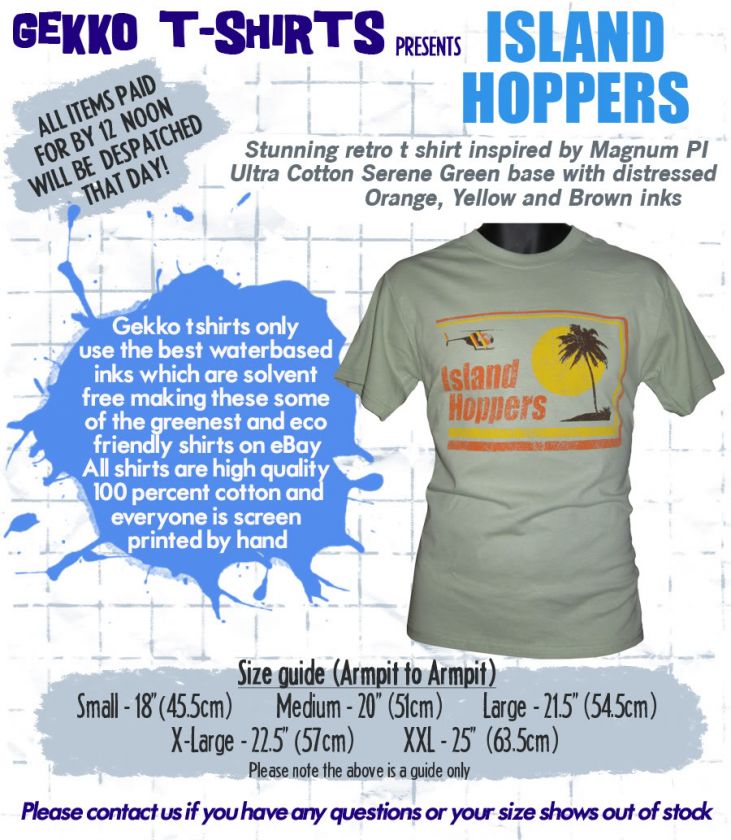 MAGNUM RETRO T SHIRT ISLAND HOPPERS TC TV SERIES DVD  