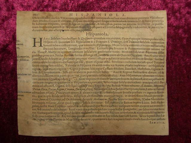 CUBA HISPANIOLA HAITI JAMAICA MAP MERCATOR 1621 #D739  