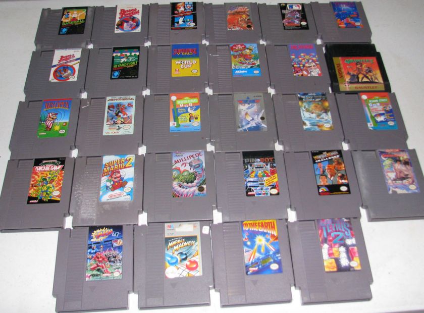   Nes Game Lot of 28 Games Mario 2 Tetris TMNT Dr Mario Gauntlet