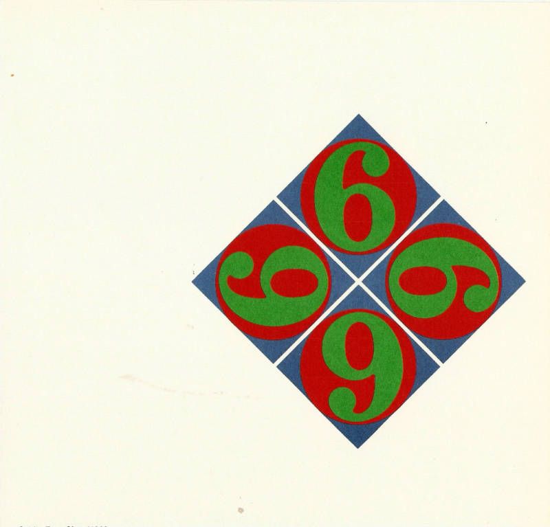 Robert Indiana Four Sixes Limited Ed Lithograph  