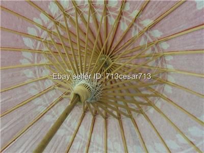 PINK Japanese Wedding Decoration Paper Parasol Umbrella  