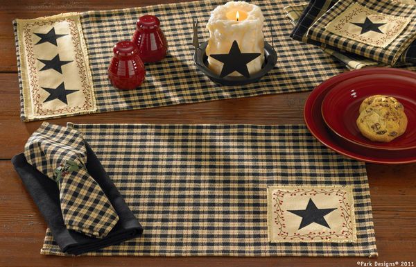 Star Patch Decorative Cotton Appliqued Placemats  