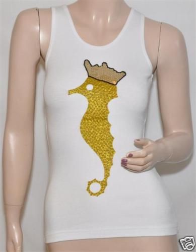 VAVA by Joy Han Va Va Voom Seahorse Tank T Shirt XS  