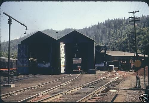 SOUTHERN PACIFIC 2 STALL ENGINE HOUSE at DUNSMUIR CA  