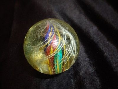 LARGE BEAUTIFUL OLD,VINTAGE,ANTIQUE SWIRL MARBLE  724  