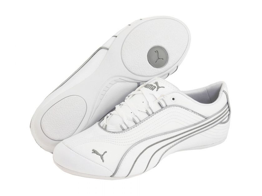 NEW WOMEN PUMA SOLEIL FS WHITE PUMA SILVER ORIGINAL SO CUTE 