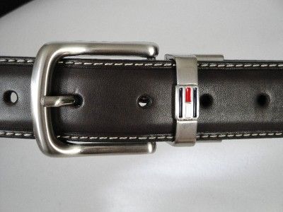 NWT TOMMY HILFIGER Reversible Belt Black/Brown size 32 34 36 38 40 42