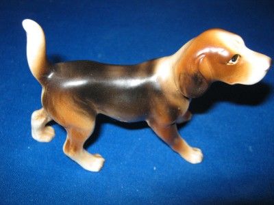 Vintage 4 beagle porcelain figurine made in Japan EUC  