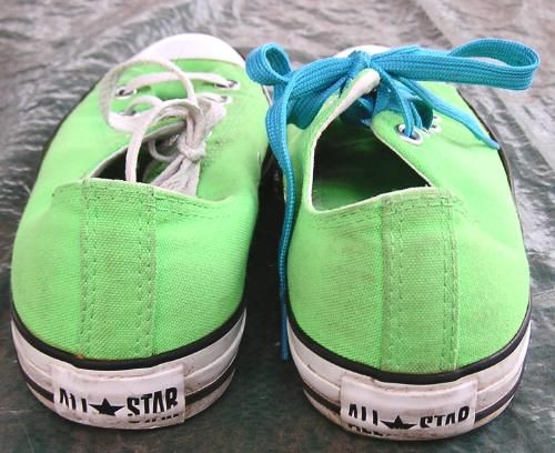 LIME GREEN CONVERSE Chuck Taylor ALL STAR SHOES Mens 7 Womens 9  