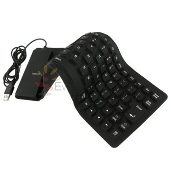 Foldable USB Keyboard + 4 Port Octopus USB Hub  