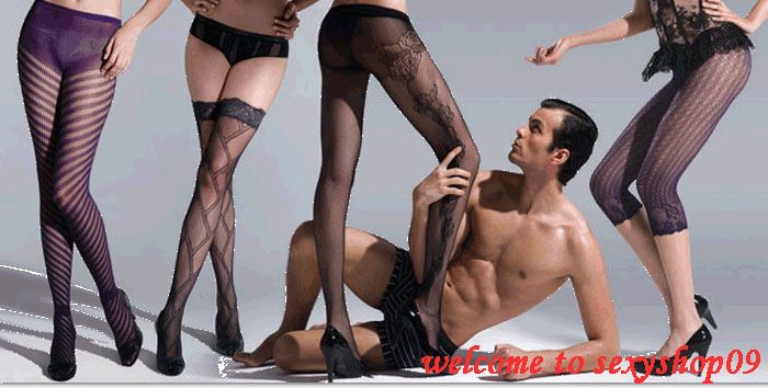 Black Lace Fishnet Pantyhose jacquard Leggings Tights  