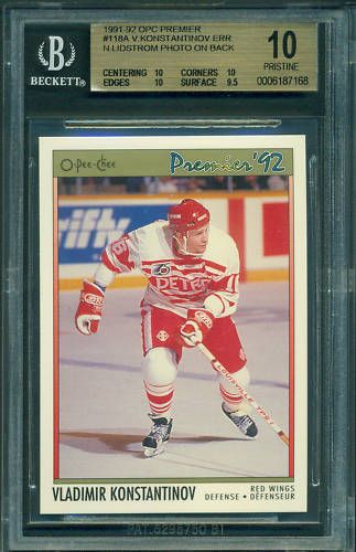 BGS 10 1991 92 OPC VLADIMIR KONSTANTINOV R/C ERROR  