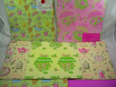   TIE BABY & WEDDING SHOWER Vintage Gift Wrap Wrapping Paper MIP  