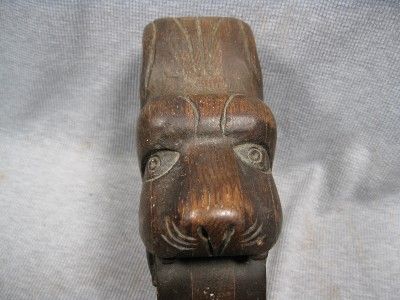 Set of 4 Antique Oak Wood Victorian Table Legs Lion Head & Paw  