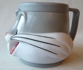 PLASTIC COFFEE MUG Looney Tunes Bugs Bunny 1992 Rabbit  