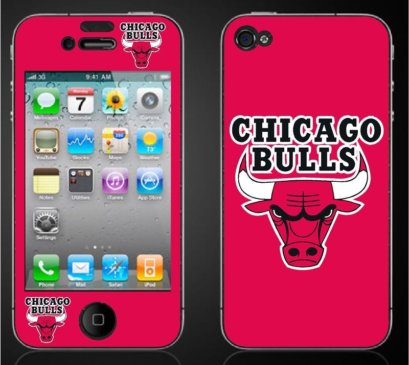 Iphone 4 CHICAGO BULLS Decal Sticker Skins  