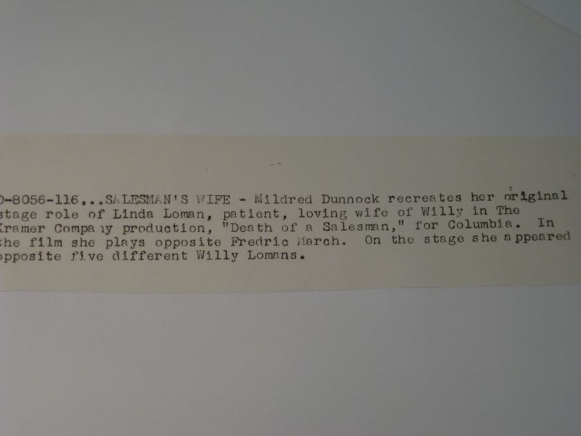 Mildred Dunnock Death of a Salesman B&W Headshot AG12  