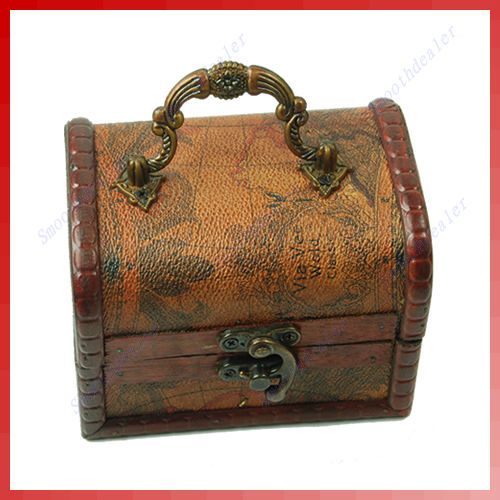 Chic Decorative Gift Vintage Gracious Wooden Jewelry Box Storage 