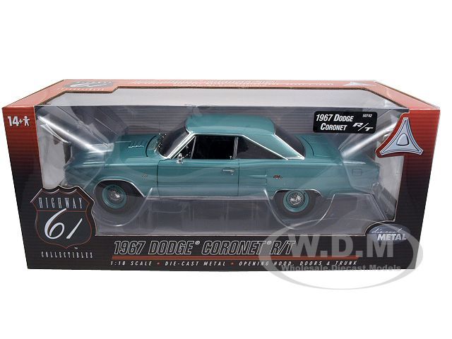   Coronet R/T Hemi 426 Medium Turquoise die cast car by Highway 61