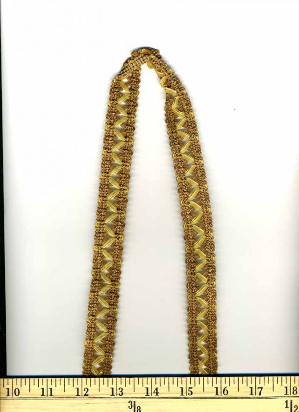 Description      This is a flat braid decorative trim that can be 