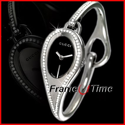 Gucci Ladies Diamond Bangle Bracelet Dress Sexy Watch  