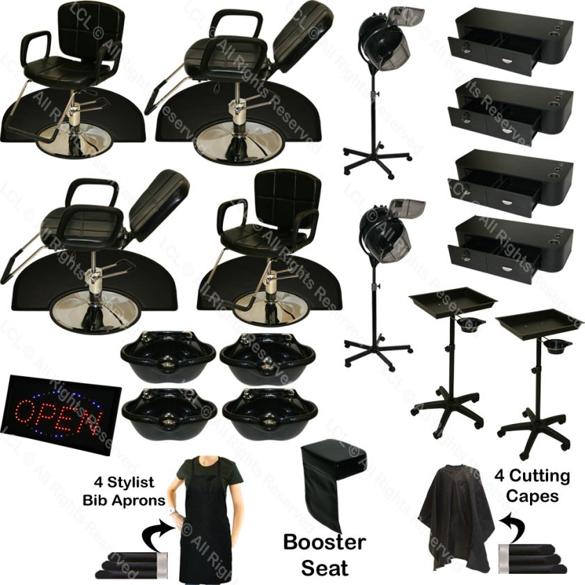   CHAIR SHAMPOO BOWL STYLING STATION HAIR DRYER SALON EQUIPMENT  