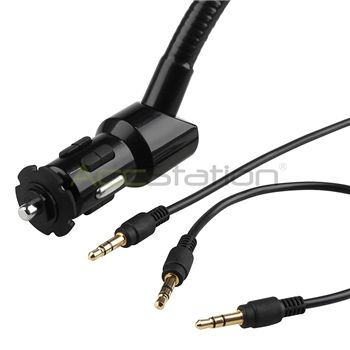 FM TRANSMITTER CAR CHARGER KIT ADAPTER FOR IPHONE IPOD  