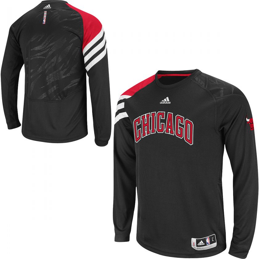 adidas Chicago Bulls On Court Long Sleeve Shooting Shirt  