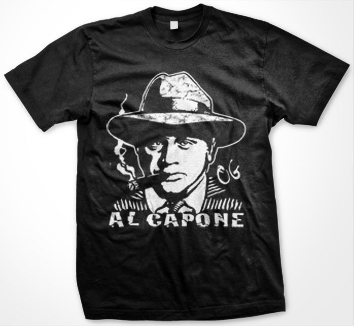Al Capone Italian Mafia Chicago Gangster Men T shirt  