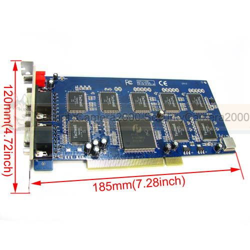 16CH Video 8CH Audio All RealTime Camera DVR Card H.264  