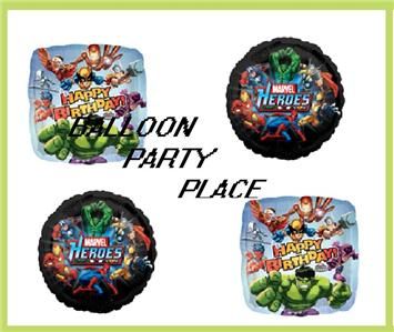 MARVEL SQUAD Superhero Hulk Ironman birthday party balloons 